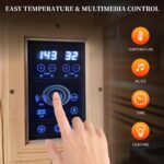 ZONEMEL Traditional Wooden Steam Sauna Room, 2 Person Canadian Hemlock Luxurious Indoor Sauna with 3.5 KW Harvia Stove Heater - Image 5