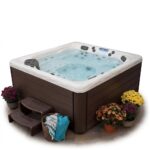 Modern acrylic hot tub with swimming pool and jet massage function, suitable for outdoor use by 3 people - Image 3