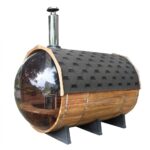 High Quality Barrel Sauna Red Cedar Outdoor Sauna Room Steam Wet Sauna