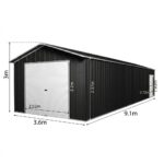 Roller Door Garage Shed 9.1m x 3.6m x 3m (Gable) Workshop - Image 2