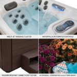 Modern acrylic hot tub with swimming pool and jet massage function, suitable for outdoor use by 3 people - Image 4