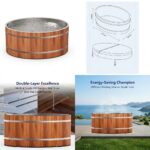 Outdoor Hot Tub for Stainless Steel Spa Pool Jacuzzi Portable Inflatable Hot Tub for Home Garden Backyard Use - Image 4