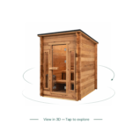 Nova Saunas Outdoor 4 Person Sauna Cabin - Premium Cedar/Hemlock, High-Heat Traditional Sauna, Canadian Hemlock Thermowood / Harvia The Wall SW - Image 7