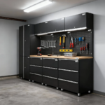 UltraTools 3380mm x 500mm x 1870mm Black Workshop Garage Storage