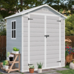 6 x 4 FT Resin Outdoor Storage Shed with Floor - Image 2