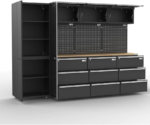 UltraTools 3380mm x 500mm x 1870mm Black Workshop Garage Storage - Image 3