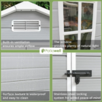 6 x 4 FT Resin Outdoor Storage Shed with Floor - Image 5