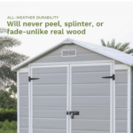 6 x 4 FT Resin Outdoor Storage Shed with Floor - Image 4