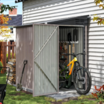 Nordivale 6x4FT Lean To Shed Garden Sloped Roof Metal Storage Shed Lockable Doors - Image 7