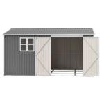 12x10FT Metal Outdoor Storage Shed Heavy Duty Waterproof