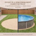 Blue Wave Riviera Round 54-in Deep 8-in Top Rail Metal Wall Swimming Pool Package - Image 7