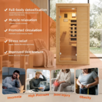 Nordivale 1-Person Low EMF Canadian Hemlock Indoor Infrared Sauna - Image 7