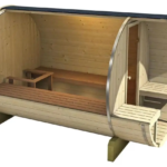 Outdoor Wooden Barrel Sauna Steam Room for Home & Garden | Finnish Wet Steam Bath | 4-6 Person Custom Log Sauna Cabin - Image 5