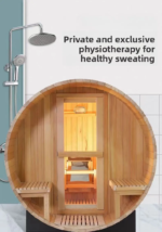 Outdoor Wooden Barrel Sauna Steam Room for Home & Garden | Finnish Wet Steam Bath | 4-6 Person Custom Log Sauna Cabin - Image 13