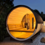 Sauna panoramic Finnish red cedar sauna Outdoor 6-person traditional barrel - Image 4