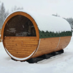 Sauna panoramic Finnish red cedar sauna Outdoor 6-person traditional barrel - Image 5