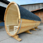 Sauna panoramic Finnish red cedar sauna Outdoor 6-person traditional barrel - Image 6