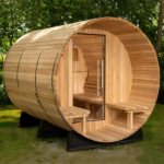 Sauna panoramic Finnish red cedar sauna Outdoor 6-person traditional barrel - Image 2