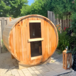 Electric Outdoor Solid Wood Barrel Sauna Room with Wet Steam for Villa Relaxation - Image 3