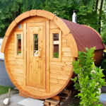 Electric Outdoor Solid Wood Barrel Sauna Room with Wet Steam for Villa Relaxation - Image 5