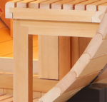 Hemlock Wooden Dry Steam Outdoor Barrel Sauna Room with Computer Control Panel for Sale - Image 4