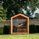 Traditional 2-Person Dry Barrel Sauna Room Solid Red Cedar Wood Finnish Outdoor Garden Cube Design for Park Sauna Rooms - Image 2