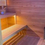 Traditional 2-Person Dry Barrel Sauna Room Solid Red Cedar Wood Finnish Outdoor Garden Cube Design for Park Sauna Rooms - Image 3