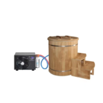 SAUNA Indoor Commercial Portable Wood Barrel Ice Water Plunge Tub Set System Modern For Outdoor Cold Plunge Indoor Warm