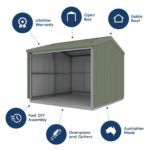 Absco Sheds Absco Rural Shed 3.00mW x 3.00mD x 2.53mH - Image 8