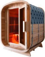 Waru 3 Person Traditional Finnish Outdoor Sauna in Natural | LUXO Saunas - Image 3