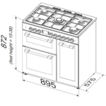 Artusi 90cm Dual Fuel Freestanding Oven Cream AFGR935CR - Image 5