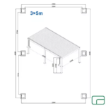 Freestanding Louvered Pergola · 3m x 5m · Aluminium · Hidden Drainage — Cosy Deals - Image 3