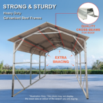 Carport 6.23m x 6.08m x 4.27m (Gable) Backyard Boat Portable... - Image 12