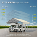 Carport 6.23m x 6.08m x 4.27m (Gable) Backyard Boat Portable... - Image 11