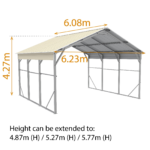 Carport 6.23m x 6.08m x 4.27m (Gable) Backyard Boat Portable... - Image 10