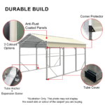 Carport 6.23m x 6.08m x 4.27m (Gable) Backyard Boat Portable... - Image 4