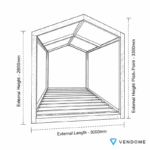 Modern Vaulted Roof Pitch Container Prefabricated Frame 6x3m Steel Structure – Sleek Modern Design - Image 2