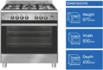 Emilia 80cm Freestanding Dual Fuel Cooker em865ge - Image 5