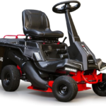 BAUMR-AG 24" Ride On Lawn Mower, Lithium Electric Start System, 6HP 224cc, 5 Cut Heights, Catcher and Mulch Kit
