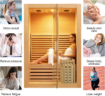 ZONEMEL Traditional Wooden Steam Sauna Room, 2 Person Canadian Hemlock Luxurious Indoor Sauna with 3.5 KW Harvia Stove Heater - Image 4