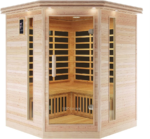 Taavi 4 Person Corner Carbon Fibre Far Infrared Home Sauna