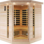 Taavi 4 Person Corner Carbon Fibre Far Infrared Home Sauna