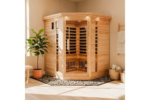 Taavi 4 Person Corner Carbon Fibre Far Infrared Home Sauna - Image 3