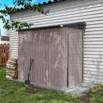 Nordivale 6x4FT Lean To Shed Garden Sloped Roof Metal Storage Shed Lockable Doors - Image 6