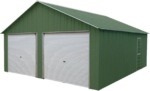 Double Garage 6.6m x 7.2m x 3.7m Widespan Roller Door Workshop - Image 2