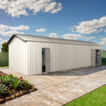 Garage Workshop Shed 9.12m x 3.6m x 3m Side Double Doors + PA...