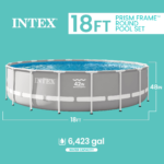 Intex 18ft x 48in Prism Frame Above Ground Pool Set - Image 5