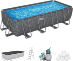 Bestway APX 365 52″ Rectangular Above Ground Pool Set