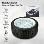 Inflatable Hot Tub for 4-6 Person with 130 Air Jets, Durable PVC Blow Up Hot Tub with 104°F Built-in Heating System - Image 6