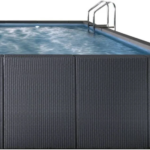 Above Ground Pool - 2.4 X 4.4M Laghetto Dolcevita Rattan Grey - Best Pool Supplies